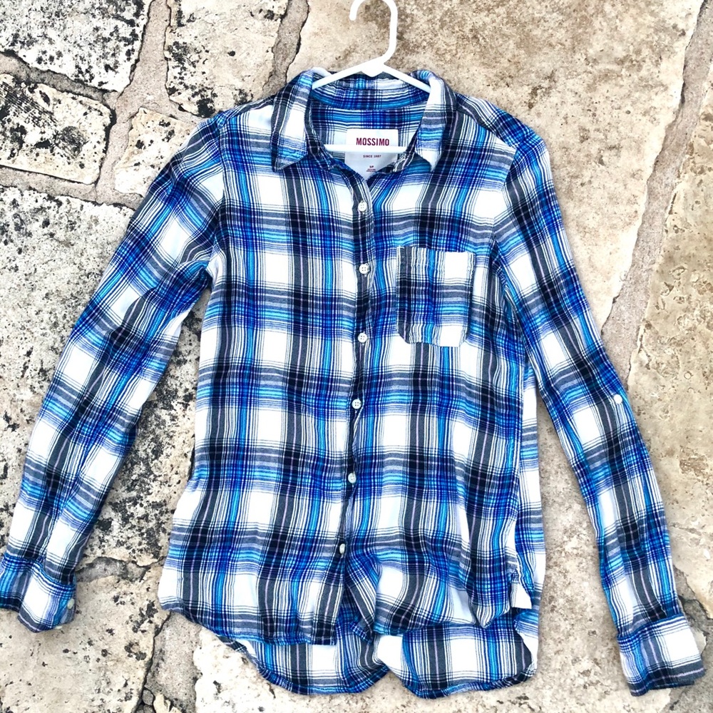 Blue flannel.